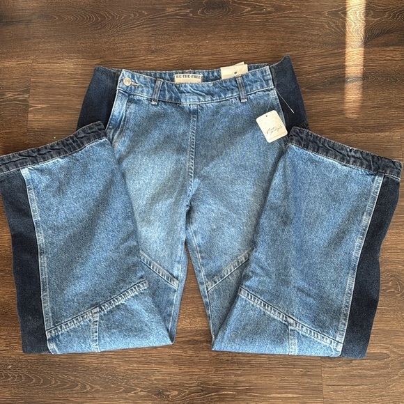 FREE PEOPLE Moonlit Moto Slim Bootcut Jeans - Picture 9 of 12